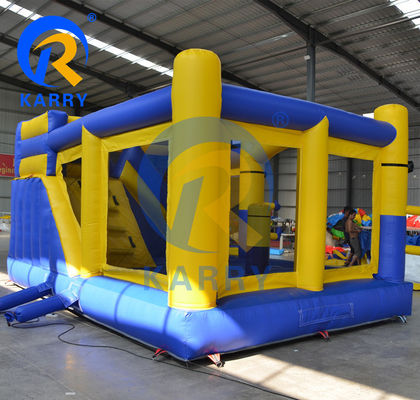 Unisex Inflatable Castle with Dry Slide and Bounce House Combo Max Capacity 100-500kg