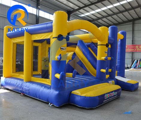 PORTABLE Outdoor Commercial Bouncy Inflatable Slide Bounce House with Client's Logo