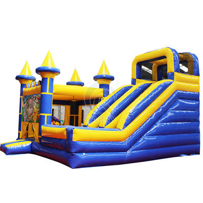 Jumping Inflatable Cartoon Bouncy Castle with Slide House Outdoor Obstacle Bouncer