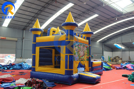 Jumping Inflatable Cartoon Bouncy Castle with Slide House Outdoor Obstacle Bouncer