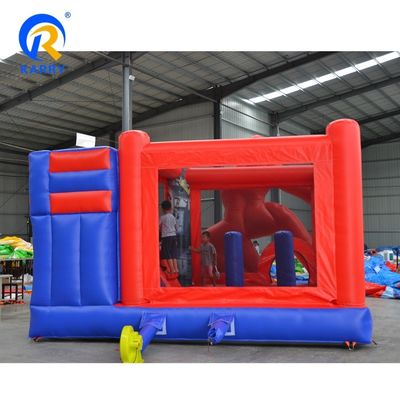 Unisex Inflatable PVC Commercial Spiderman Bounce House with Slide Blower Included