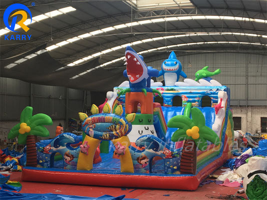 Customise Sea World Fun City Inflatable Playground for Kids Large Bouncy Castle