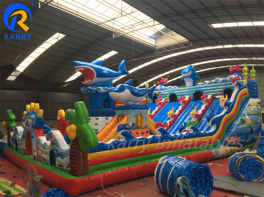 Customise Sea World Fun City Inflatable Playground for Kids Large Bouncy Castle