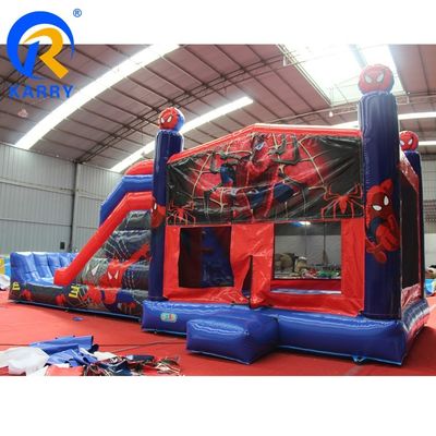 Customized Color Inflatable Jumping Castle Spiderman Bouncy Castle with Slide Combo