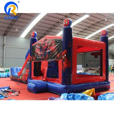Customized Color Inflatable Jumping Castle Spiderman Bouncy Castle with Slide Combo