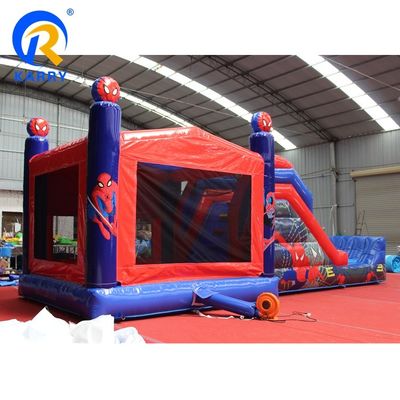 Customized Color Inflatable Jumping Castle Spiderman Bouncy Castle with Slide Combo
