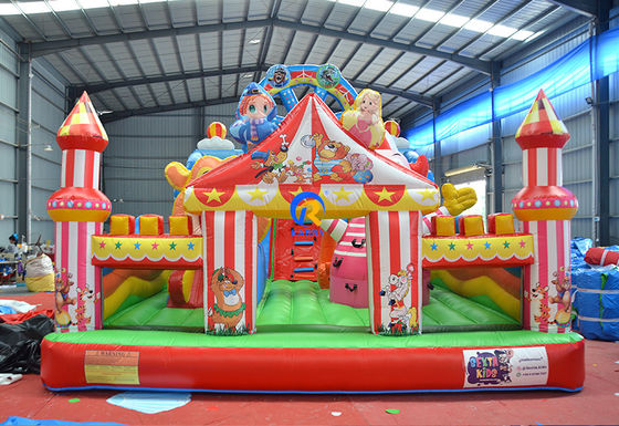 Inflatable Combo Castle Slide with Ferris Wheel Jump Bounce House and Obstacle Course