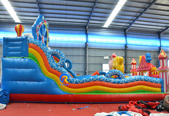 Inflatable Combo Castle Slide with Ferris Wheel Jump Bounce House and Obstacle Course