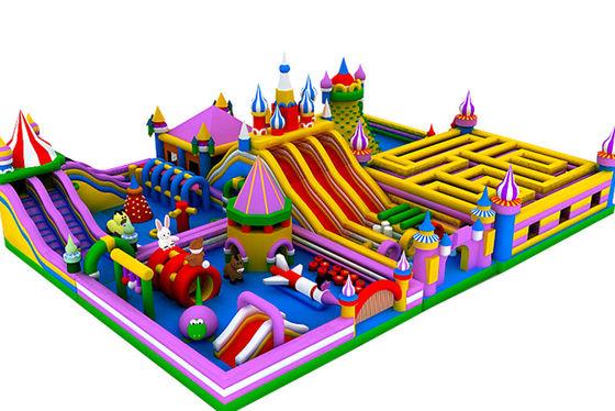 14 Years up Crazy Ferris Wheel Inflatable Fun City Bouncy Castle with Animal Theme Park