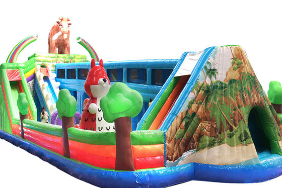 14 Years up Crazy Ferris Wheel Inflatable Fun City Bouncy Castle with Animal Theme Park
