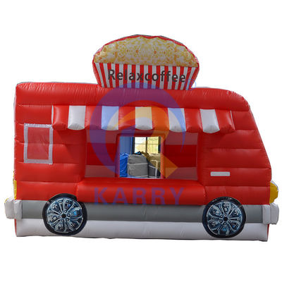 Indoor PVC Commercial Inflatable Relax Coffee Car Jumping Bouncy Castle Popcorn Booth