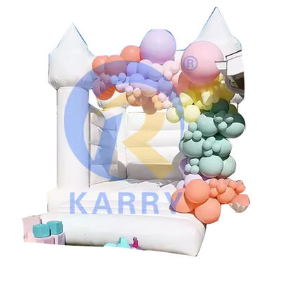 EN71/CE Certified Pastel Bouncy Castle Jumper With Ball Pit For Outdoor Playground Fun