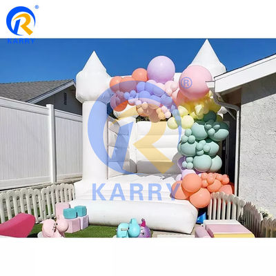 EN71/CE Certified Pastel Bouncy Castle Jumper With Ball Pit For Outdoor Playground Fun