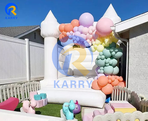 EN71/CE Certified Pastel Bouncy Castle Jumper With Ball Pit For Outdoor Playground Fun
