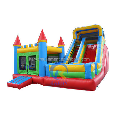 Adult Inflatable Bouncing Castle with Slide Customized Color and Accessories Included