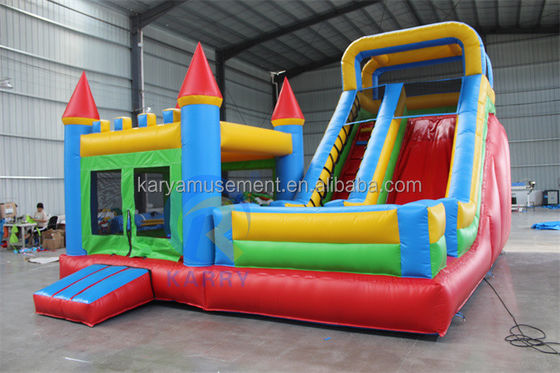 Adult Inflatable Bouncing Castle with Slide Customized Color and Accessories Included