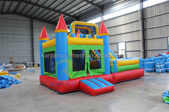 Adult Inflatable Bouncing Castle with Slide Customized Color and Accessories Included