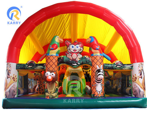 Large Outdoor Fun City Playground Inflatable Bouncy Castle Maze for Kids and Adults