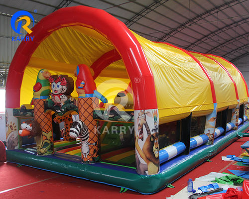 Large Outdoor Fun City Playground Inflatable Bouncy Castle Maze for Kids and Adults