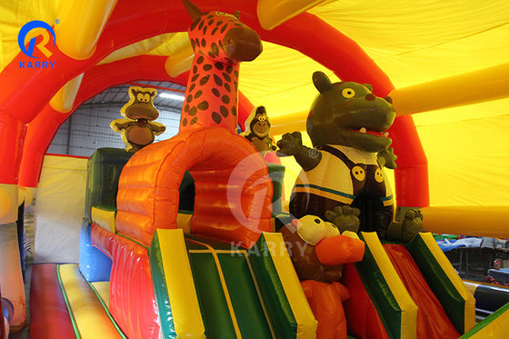 Large Outdoor Fun City Playground Inflatable Bouncy Castle Maze for Kids and Adults