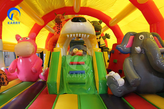 Large Outdoor Fun City Playground Inflatable Bouncy Castle Maze for Kids and Adults
