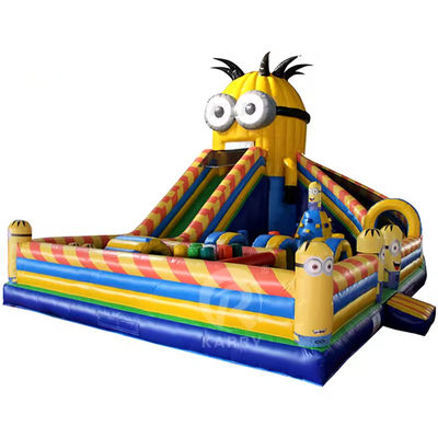 Mechanical Man Inflatable Fun City 36ft PVC Castle Bounce House with Slide