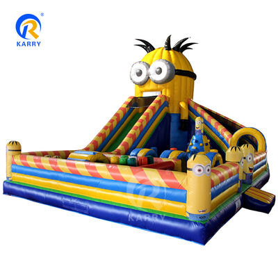 Mechanical Man Inflatable Fun City 36ft PVC Castle Bounce House with Slide