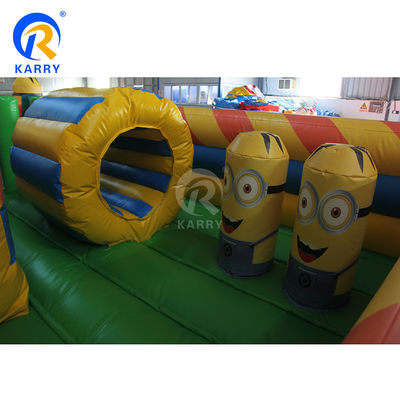 Mechanical Man Inflatable Fun City 36ft PVC Castle Bounce House with Slide