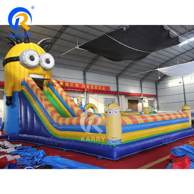 Mechanical Man Inflatable Fun City 36ft PVC Castle Bounce House with Slide