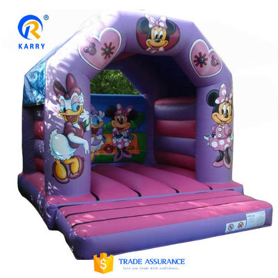 Cute cartoon characters PORTABLE Bouncy Castle Purple Inflatable Jumping Bouncer Castle