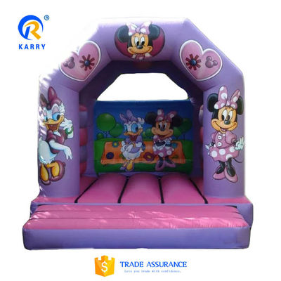 Cute cartoon characters PORTABLE Bouncy Castle Purple Inflatable Jumping Bouncer Castle