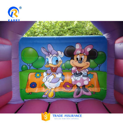 Cute cartoon characters PORTABLE Bouncy Castle Purple Inflatable Jumping Bouncer Castle