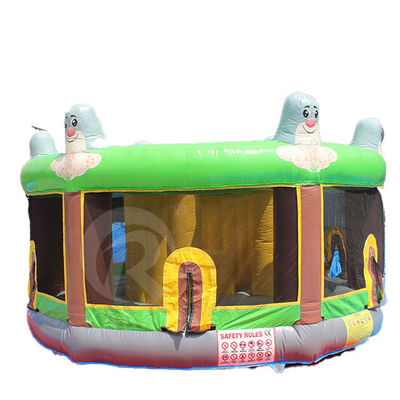 Logo Printed Bounce House Guardian Tree Elf Inflatable Bouncer Slide with Water Slide