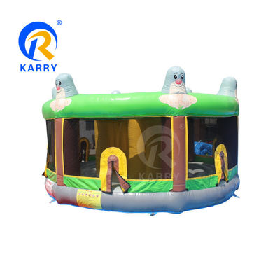 Logo Printed Bounce House Guardian Tree Elf Inflatable Bouncer Slide with Water Slide
