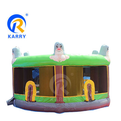 Logo Printed Bounce House Guardian Tree Elf Inflatable Bouncer Slide with Water Slide