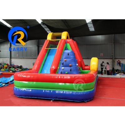Outdoor Water Inflatable Games Bouncy Castle with Slide and Climbing Wall Combo