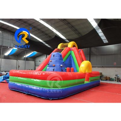 Outdoor Water Inflatable Games Bouncy Castle with Slide and Climbing Wall Combo