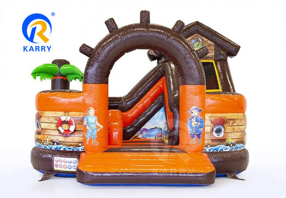 Outdoor Entertainment Unisex PVC Inflatable Bouncy Castle with Pirate Ship Design