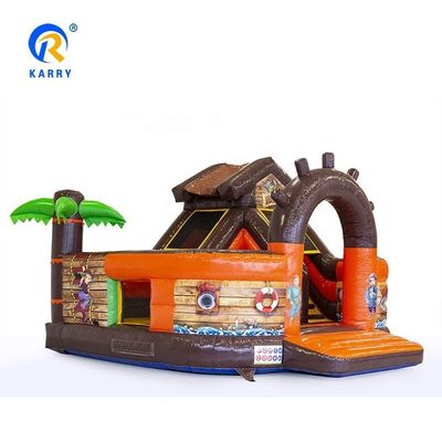 Outdoor Entertainment Unisex PVC Inflatable Bouncy Castle with Pirate Ship Design