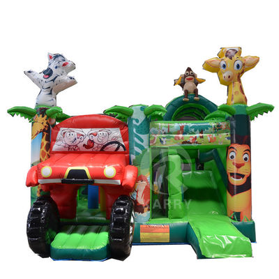 Digital Printing Jungle Adventure Inflatable Bounce House with Slide and Castle Combo