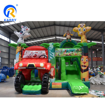 Digital Printing Jungle Adventure Inflatable Bounce House with Slide and Castle Combo