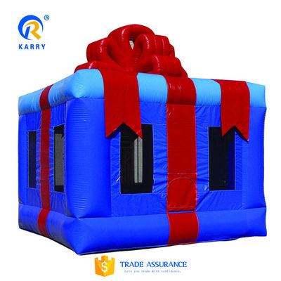 Features PORTABLE Inflatable Fancy Gift Box Water Jumper Bouncer House for Party Sale