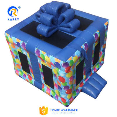 Features PORTABLE Inflatable Fancy Gift Box Water Jumper Bouncer House for Party Sale