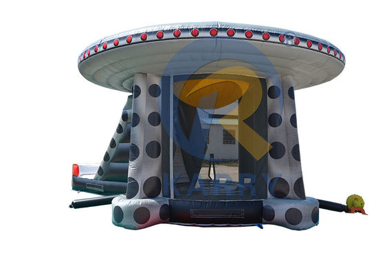 Unisex Outdoor Fun UFO Commercial Inflatable Bouncy Castle with Slide and Jumping Area