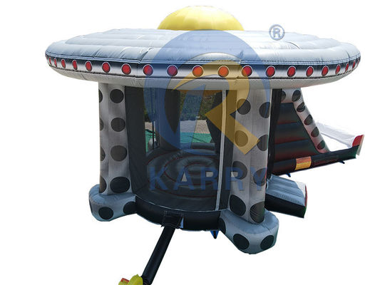 Unisex Outdoor Fun UFO Commercial Inflatable Bouncy Castle with Slide and Jumping Area