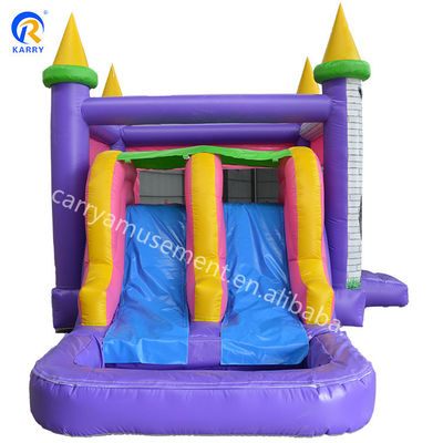 Double Slide and Pool Jumping PVC Inflatable Bounce House for Commercial Outdoor Play