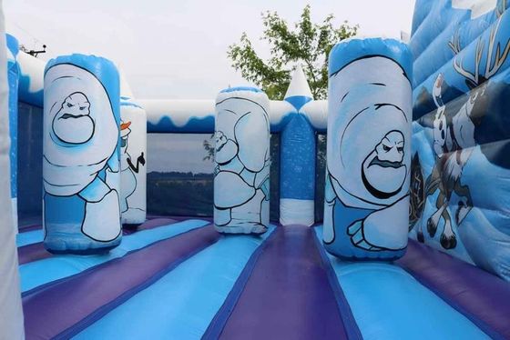 Jumping Castle Slide Combo Custom Frozen Theme Inflatable Bounce House for Party Fun