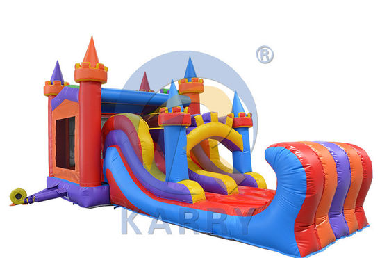 PORTABLE Commercial Colorful Bouncy Castle Inflatable Bounce House with Slide