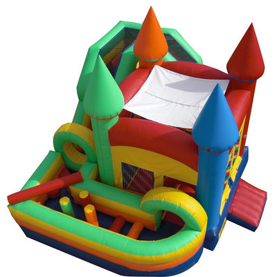 Customized Color Inflatable Castle Slide Bounce House Combo with Slide