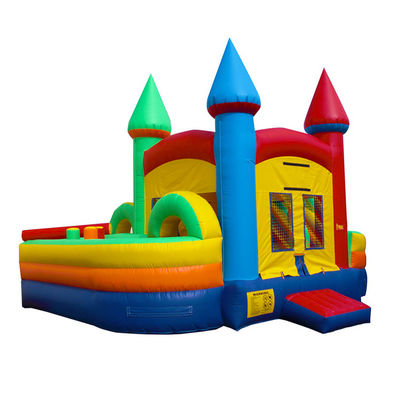 Customized Color Inflatable Castle Slide Bounce House Combo with Slide